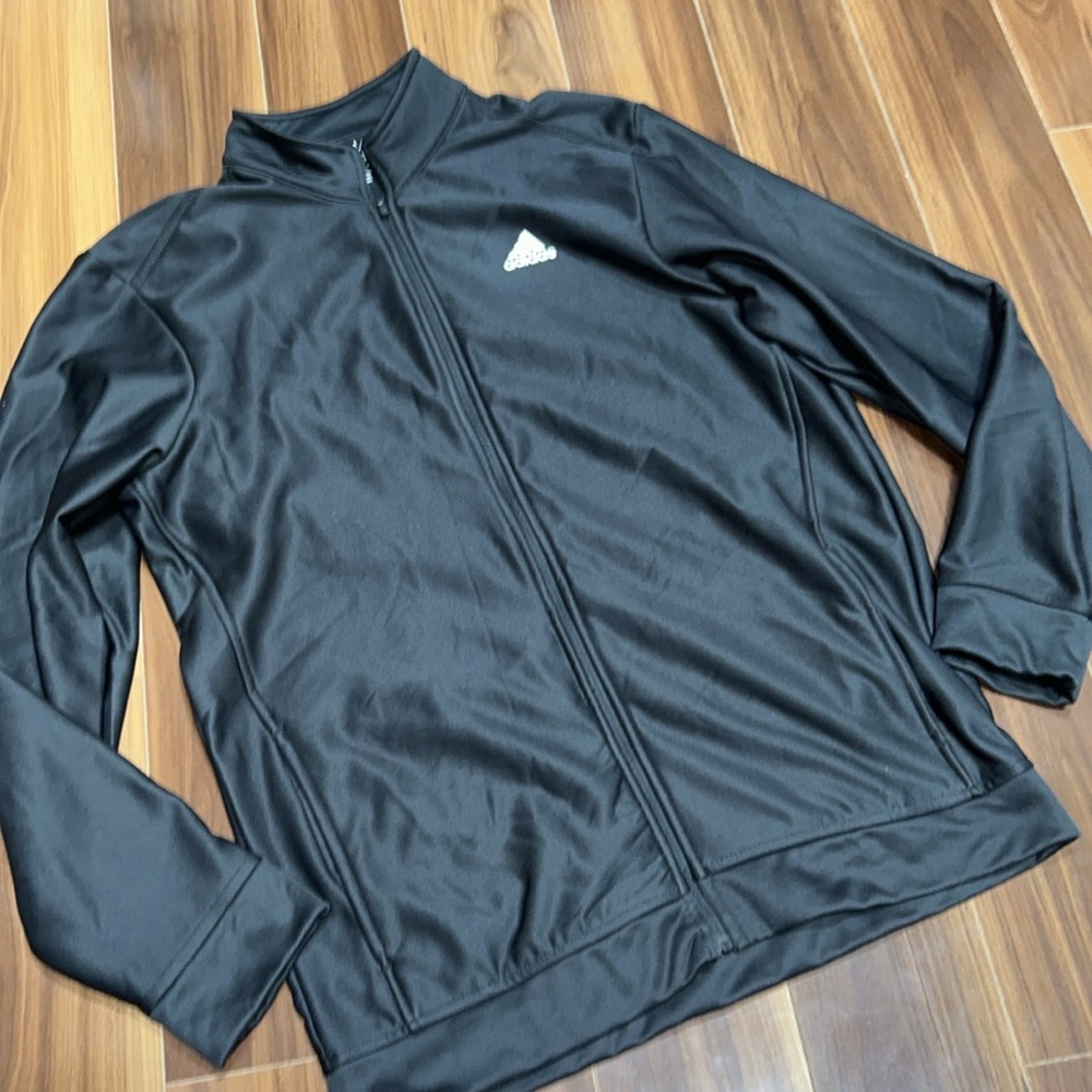 Medium Adidas Golf fleece lined track jacket full zip black